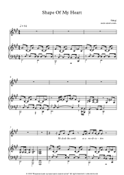 Sheet music, chords Sting - Shape of My Heart