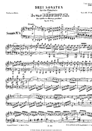 Sheet music, chords Ludwig van Beethoven - Piano Sonata No.7 Op.10 No.3
