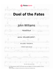 Sheet music, chords John Williams - Duel of the Fates