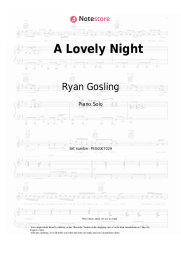 Sheet music, chords Ryan Gosling, Emma Stone - A Lovely Night