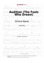Sheet music, chords Emma Stone - Audition (The Fools Who Dream)