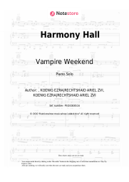 Sheet music, chords Vampire Weekend - Harmony Hall