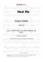 Sheet music, chords Grace Carter - Heal Me