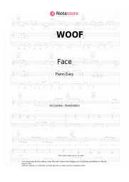 Sheet music, chords Face - WOOF