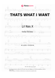 Sheet music, chords Lil Nas X - THATS WHAT I WANT