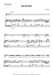Sheet music, chords Kontra K - Nur für Dich