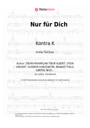 Sheet music, chords Kontra K - Nur für Dich