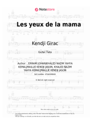 Sheet music, chords Kendji Girac - Les yeux de la mama