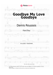 Sheet music, chords Demis Roussos - Goodbye My Love Goodbye