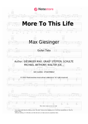 Sheet music, chords Max Giesinger, Michael Schulte - More To This Life
