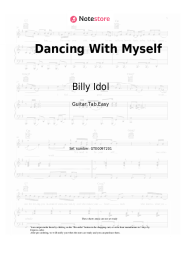 Sheet music, chords Billy Idol - Dancing With Myself