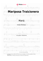 Sheet music, chords Maná - Mariposa Traicionera