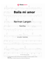 Sheet music, chords Norman Langen - Baila mi amor