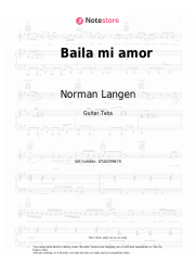 Sheet music, chords Norman Langen - Baila mi amor