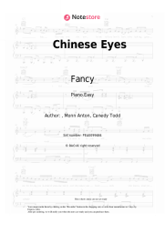 Sheet music, chords Fancy - Chinese Eyes