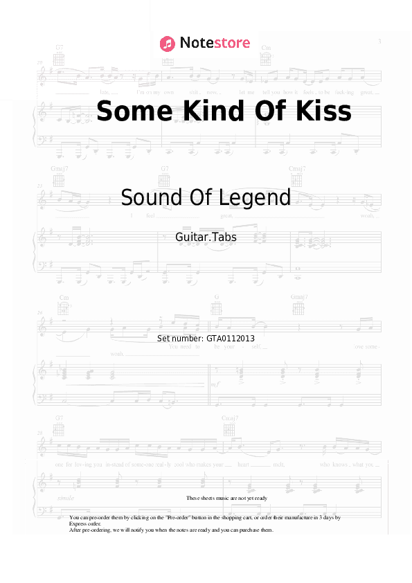 Some Kind Of Kiss - Sound Of Legend Tabs - Guitar.Tabs