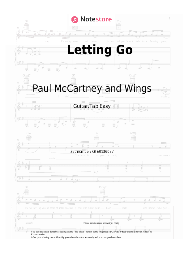 Letting Go - Paul McCartney and Wings, Paul McCartney Tabs Easy - Guitar.Tab.Easy