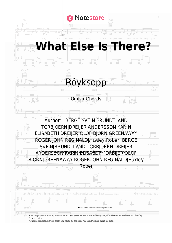 What Else Is There? - Röyksopp Chords - Guitar.Chords