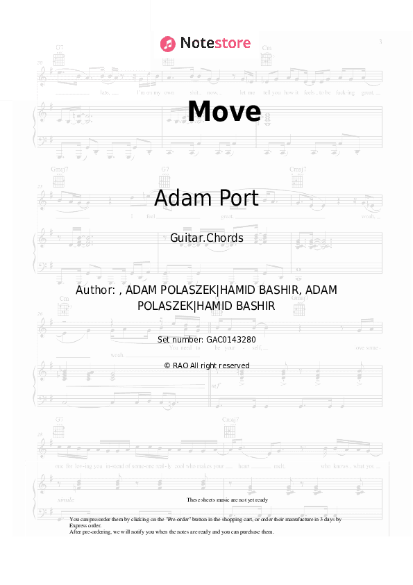 Move - Adam Port, Stryv, Keinemusik, Orso, Malachiii Chords - Guitar.Chords