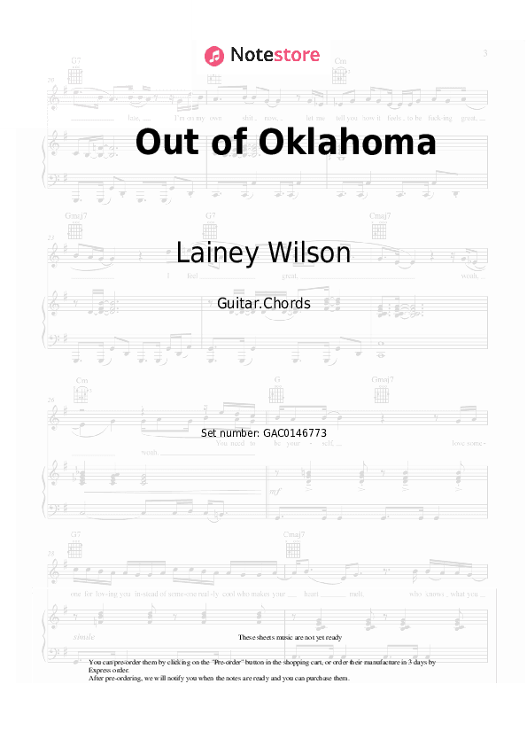 Out of Oklahoma - Lainey Wilson Chords - Guitar.Chords