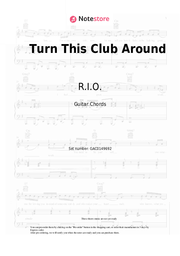 Turn This Club Around - R.I.O., U-Jean Chords - Guitar.Chords