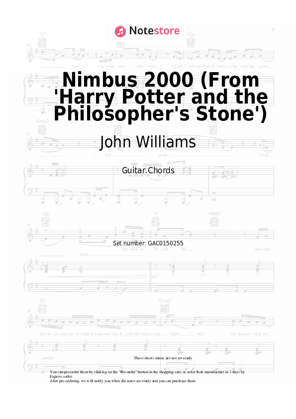 Nimbus 2000 (From 'Harry Potter and the Philosopher's Stone') - John Williams Chords - Guitar.Chords