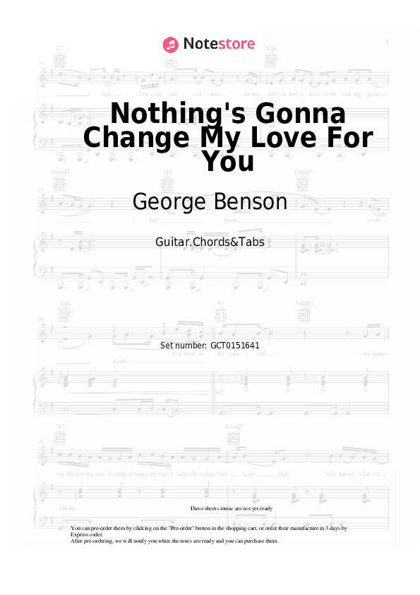 Nothing's Gonna Change My Love For You - George Benson Chords and Tabs - Guitar.Chords&Tabs