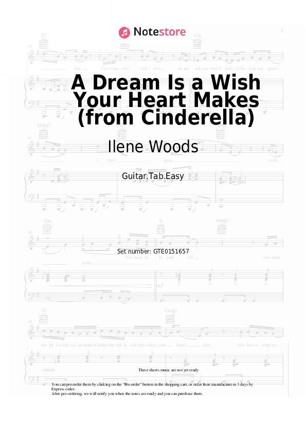 A Dream Is a Wish Your Heart Makes (from Cinderella) - Ilene Woods Tabs Easy - Guitar.Tab.Easy
