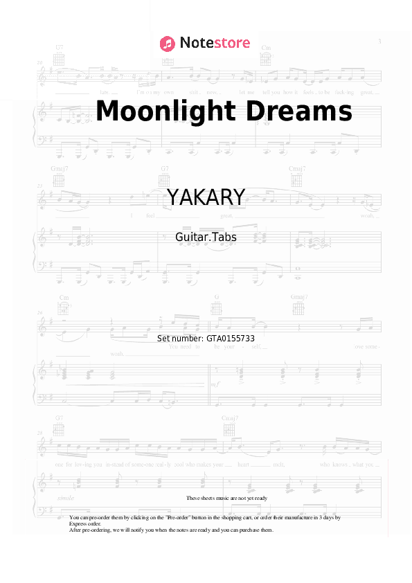 Moonlight Dreams - YAKARY, Jamule Tabs - Guitar.Tabs