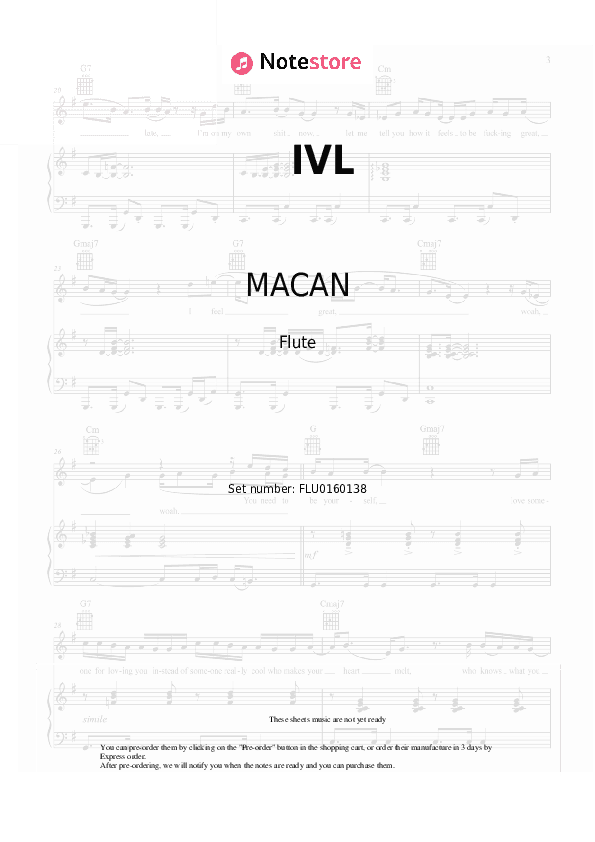 IVL - MACAN, SCIRENA Flute Sheet Music - Flute