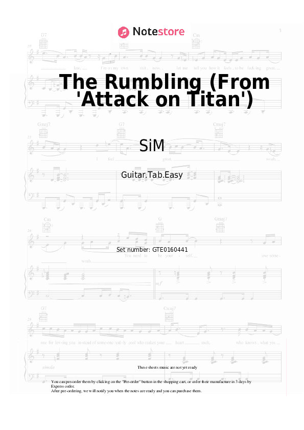 The Rumbling (From 'Attack on Titan') - SiM Tabs Easy - Guitar.Tab.Easy