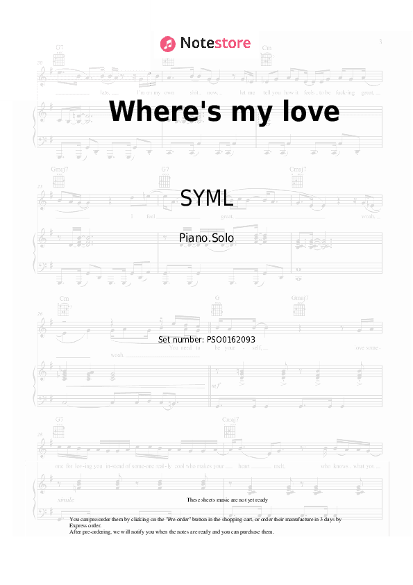 Where's my love - SYML Piano Sheet Music - Piano.Solo