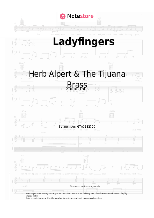 Ladyfingers - Herb Alpert & The Tijuana Brass Tabs - Guitar.Tabs