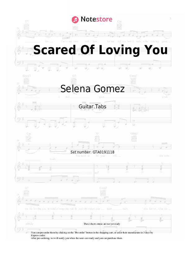 Scared Of Loving You - Selena Gomez, Benny Blanco Tabs - Guitar.Tabs