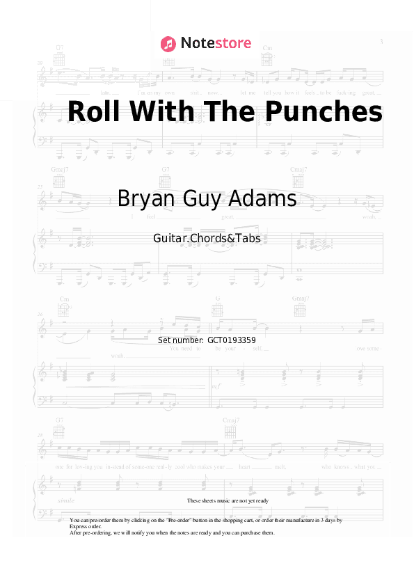 Roll With The Punches - Bryan Guy Adams Chords and Tabs - Guitar.Chords&Tabs