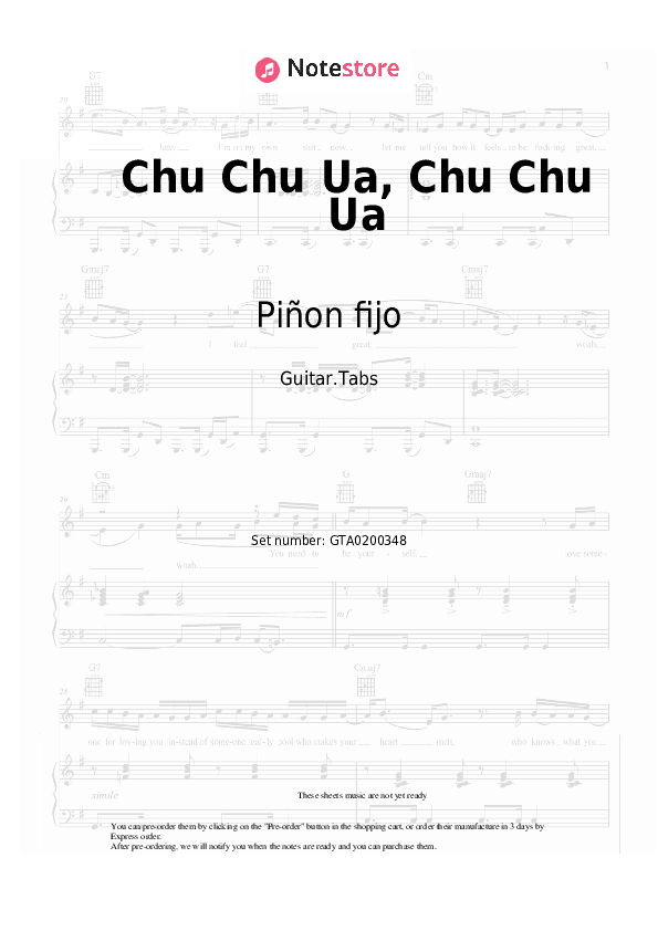 Chu Chu Ua, Chu Chu Ua - Piñon Fijo Tabs - Guitar.Tabs