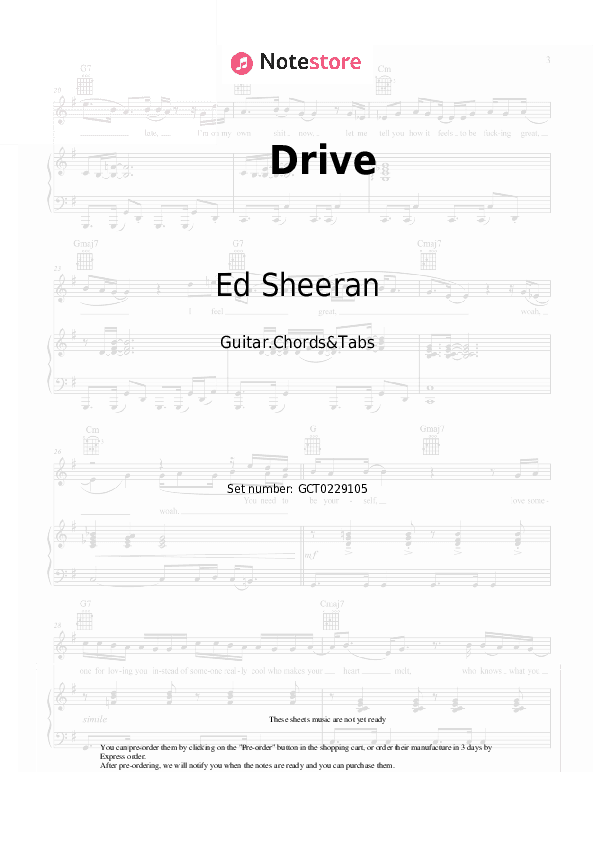 Drive - Ed Sheeran Chords and Tabs - Guitar.Chords&Tabs