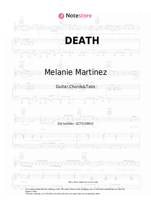DEATH - Melanie Martinez Chords and Tabs - Guitar.Chords&Tabs