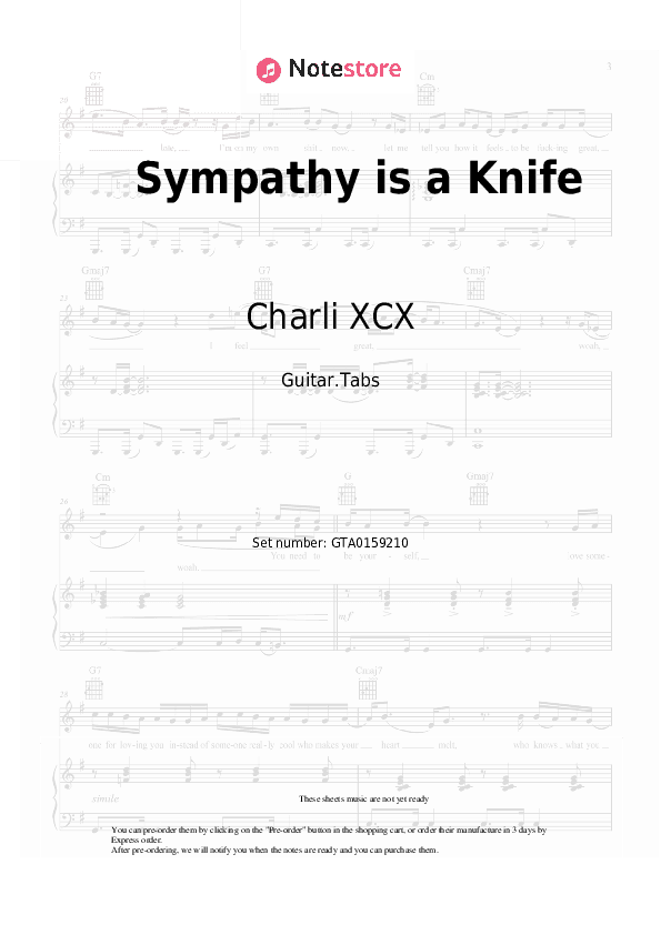 Sympathy is a Knife (Remix) - Charli XCX, Ariana Grande Tabs - Guitar.Tabs