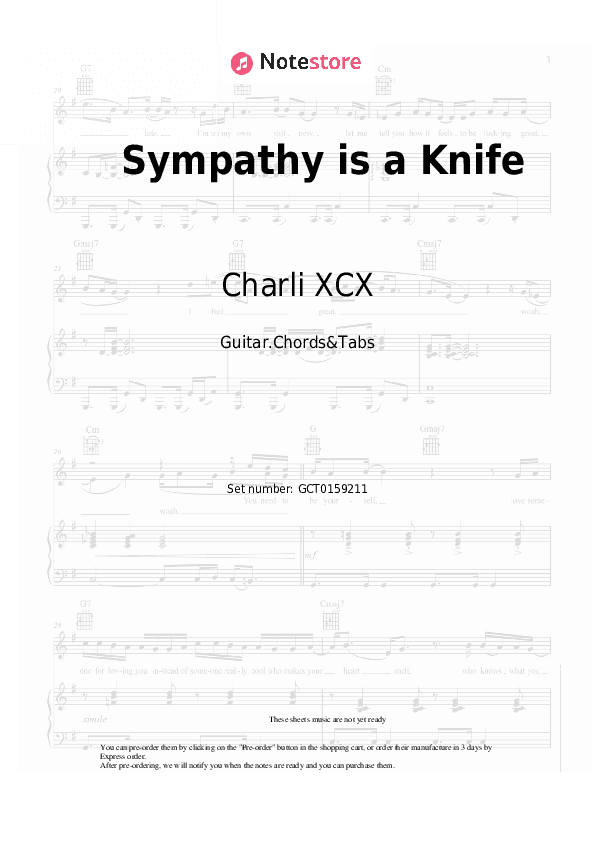 Sympathy is a Knife (Remix) - Charli XCX, Ariana Grande Chords and Tabs - Guitar.Chords&Tabs
