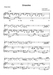 Sheet music, chords Luis Fonsi - Girasoles