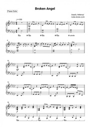 Sheet music, chords Arash, Helena - Broken Angel