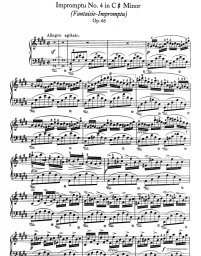 Sheet music, chords Frederic Chopin - Fantaisie Impromptu, Op. 66