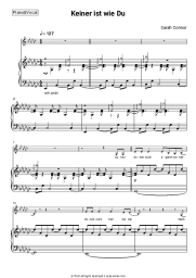 Sheet music, chords Sarah Connor - Keiner ist wie Du