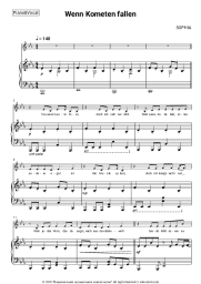 Sheet music, chords SOPHIA - Wenn Kometen fallen
