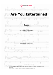 Sheet music, chords Russ, Ed Sheeran - Are You Entertained