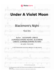 Sheet music, chords Blackmore's Night - Under A Violet Moon