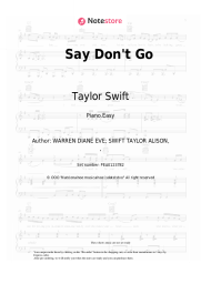 undefined Taylor Swift - Say Don't Go