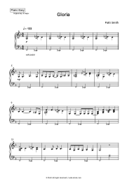 Sheet music, chords Patti Smith - Gloria