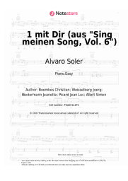 Sheet music, chords Alvaro Soler - 1 mit Dir (aus Sing meinen Song, Vol. 6)